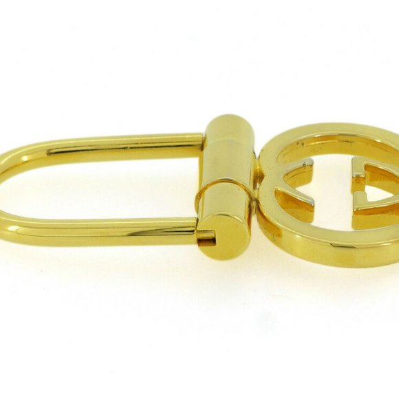 GUCCI key chain double-G gold plated Auth used T16792 - Picture 9 of 9